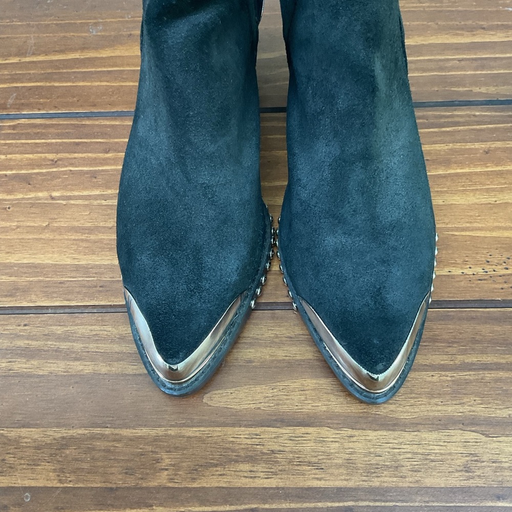 JEFFERY CAMPBELL BLACK SUEDE ANKLE BOOTS - Picture 4 of 8